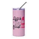 Lipstick Tumbler, Best Friend Tumbler, Makeup Tumbler, Girly Tumbler, Cute Tumbler, Gift for Her, Pink Tumbler, Stainless Steel Tumbler - Tawshia